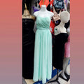 Vestido verde menta largo