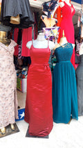 Vestido de dos piezas color vino