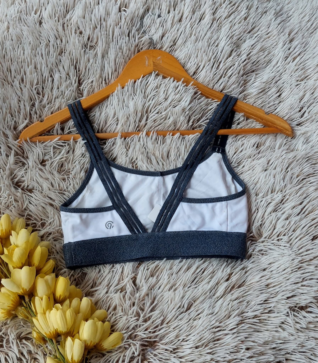 TOP BLANCO ELASTICO GRIS CON TRANSPARENCIA EN TIRANTES