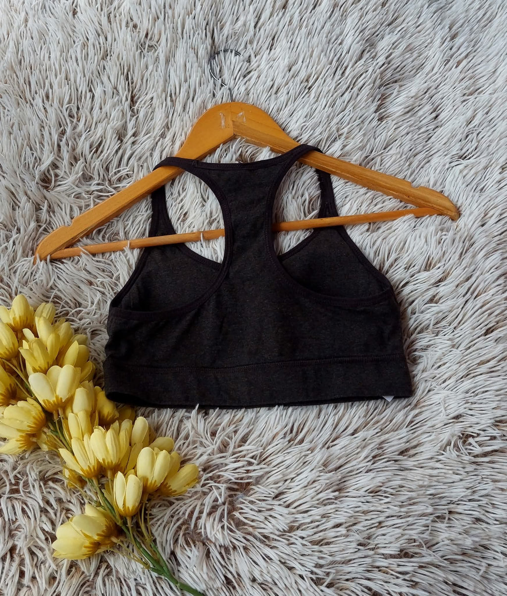 TOP GRIS OBSCURO CON TOQUES VERDOSOS
