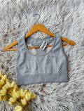 TOP GRIS CINTURILLA ANCHA