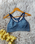 TOP AZUL MATIZADO BUSTO MARCADO Y TIRANTES AJUSTABLES