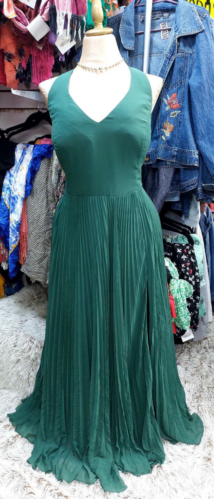 Vestido  verde esmeralda