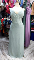 Vestido verde menta de tirantes delgados