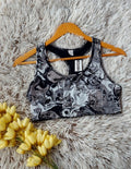 TOP GRIS/NEGRO ESTAMPADO