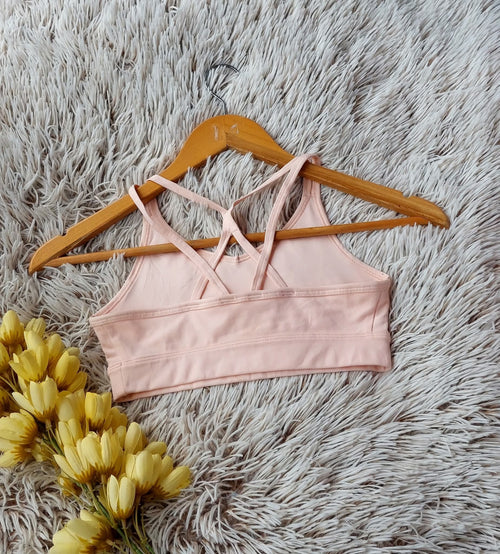 TOP COLOR ROSA BEBE TIRANTES CRUZADOS EN ESPALDA